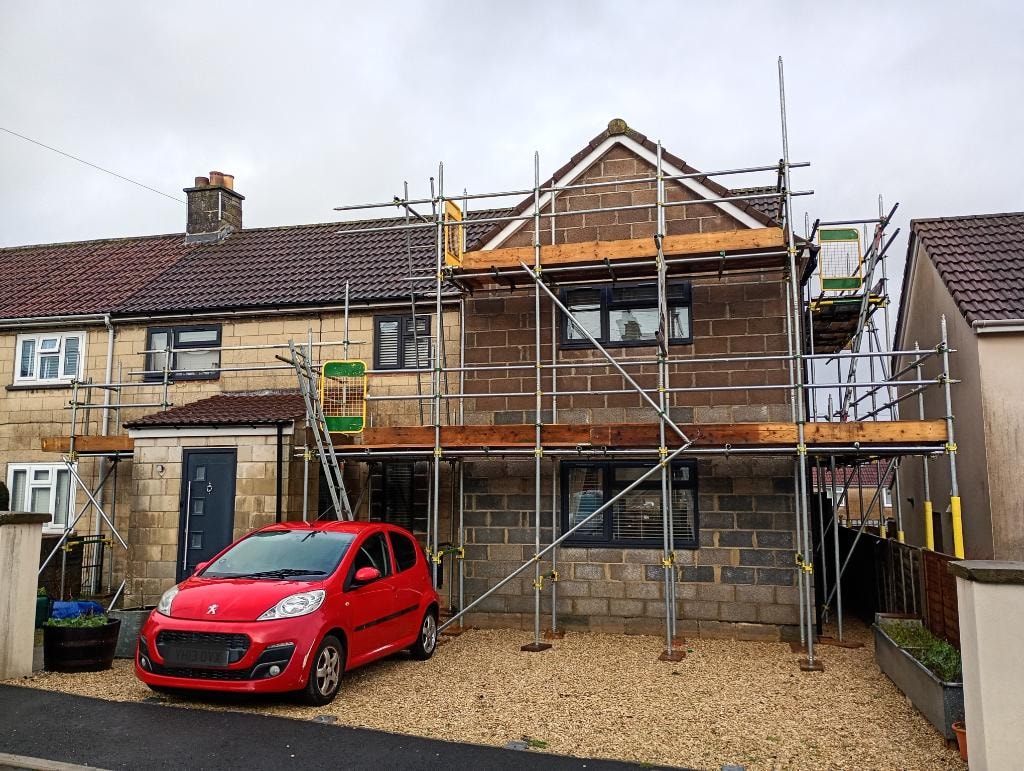 Residential house scaffolding