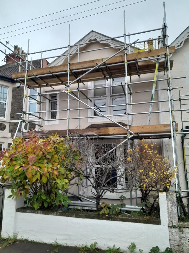 Victorian terrace scaffolding